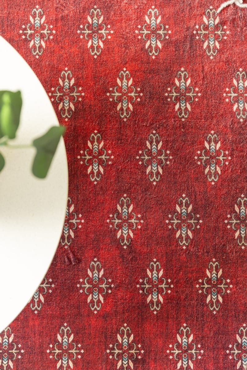 Maskinvevd teppe KM Home Tarfaya 240x340 cm Rød - Rød - Tekstiler & tepper - Teppe & matte - Orientalske tepper - Persisk matte