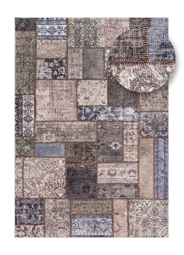 Maskinvevd teppe KM Home Tarfaya Patch RUND 240x240 Smaragdgrønn - Smaragdgrønn - Tekstiler & tepper - Teppe & matte - Orientalske tepper - Patchwork tepper