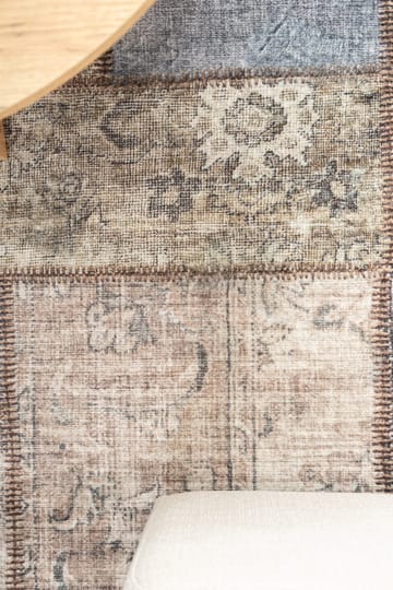 Maskinvevd teppe KM Home Tarfaya Patch RUND 240x240 Smaragdgrønn - Smaragdgrønn - Tekstiler & tepper - Teppe & matte - Orientalske tepper - Patchwork tepper