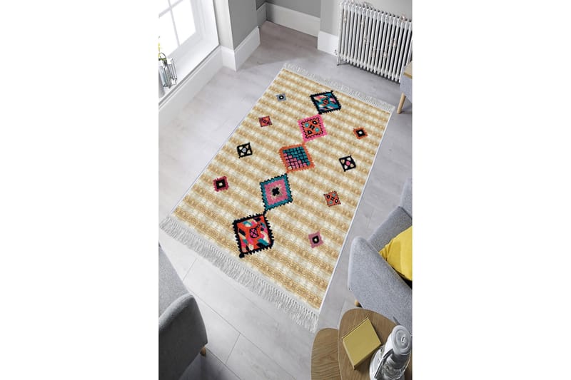 Matte (100 x 200) Homefesto - Bomull - Flerfarget/Fløyel - Tekstiler & tepper - Teppe & matte - Orientalske tepper - Persisk matte