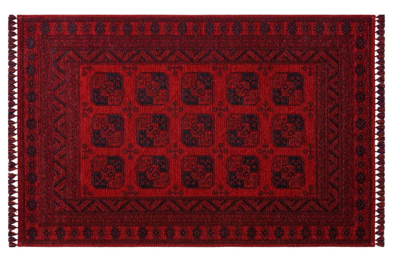 Matte (120 x 180) Eko Hal 3 - Rød/Mørkeblå - Tekstiler & tepper - Teppe & matte - Orientalske tepper - Persisk matte