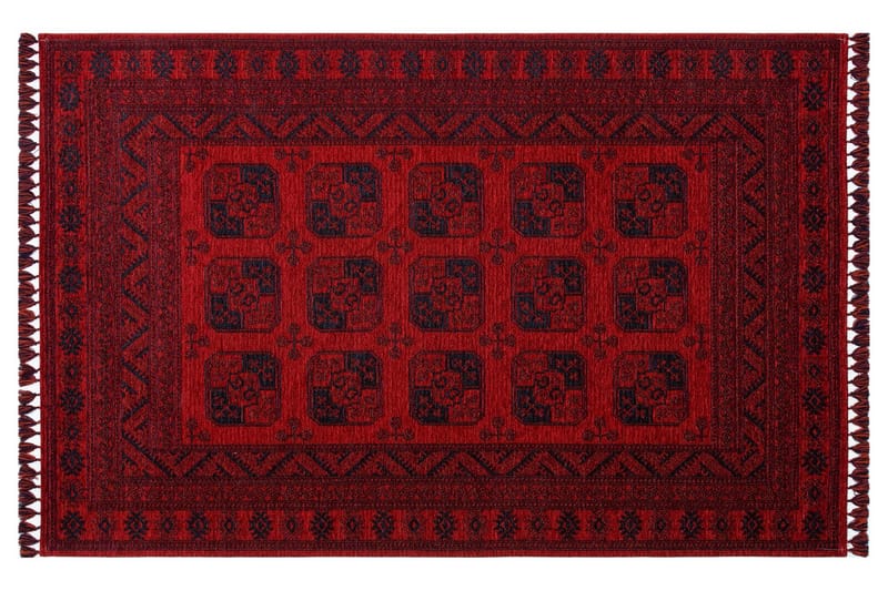 Matte (120 x 180) Eko Hal 3 - Rød/Mørkeblå - Tekstiler & tepper - Teppe & matte - Orientalske tepper - Persisk matte