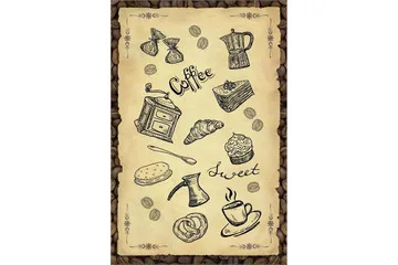 Matte (120 x 180) Homefesto - Bomull - Flerfarget/Fløyel - Tekstiler & tepper - Teppe & matte - Orientalske tepper - Persisk matte