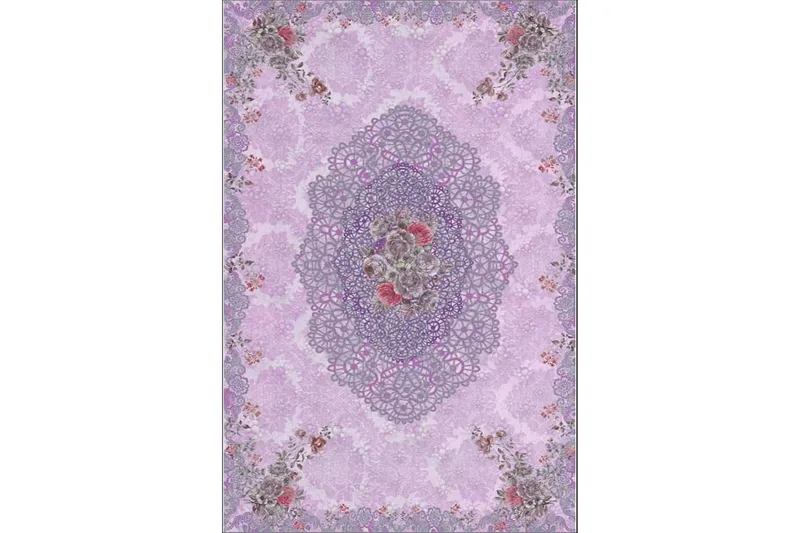 Matte (140 x 220) Homefesto - Bomull, Flerfarget/Fløyel