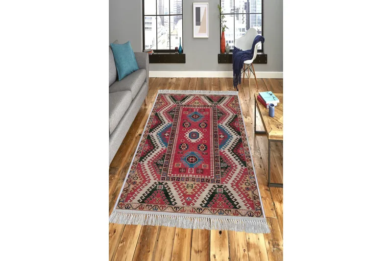 Matte (140 x 220) Homefesto - Bomull, Flerfarget/Fløyel