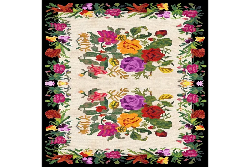 Matte (140x220) Homefesto 5 - Flerfarget - Tekstiler & tepper - Teppe & matte - Orientalske tepper - Persisk matte