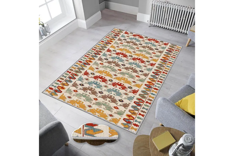 Matte (80 x 120) Homefesto 5 - Flerfarget - Tekstiler & tepper - Teppe & matte - Orientalske tepper - Persisk matte