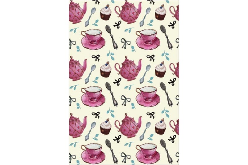 Matte (80x120) Homefesto - Cotton, Flerfarget/Fløyel