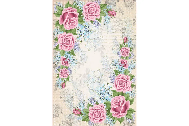 Matte (80x120) Homefesto - Cotton - Flerfarget/Fløyel - Tekstiler & tepper - Teppe & matte - Orientalske tepper - Persisk matte