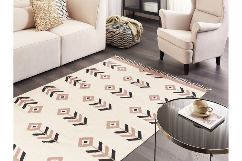 Niavan Kelimteppe 140x200 cm - Beige - Tekstiler & tepper - Teppe & matte - Orientalske tepper - Kelimtepper