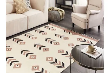 Niavan Kelimteppe 160x230 cm - Beige - Tekstiler & tepper - Teppe & matte - Orientalske tepper - Kelimtepper