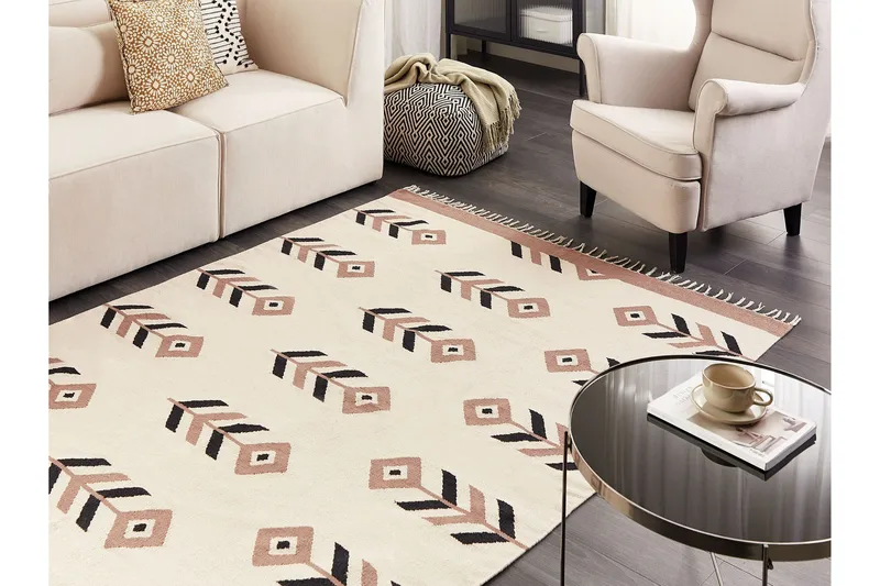 Niavan Kelimteppe 160x230 cm - Beige - Tekstiler & tepper - Teppe & matte - Orientalske tepper - Kelimtepper