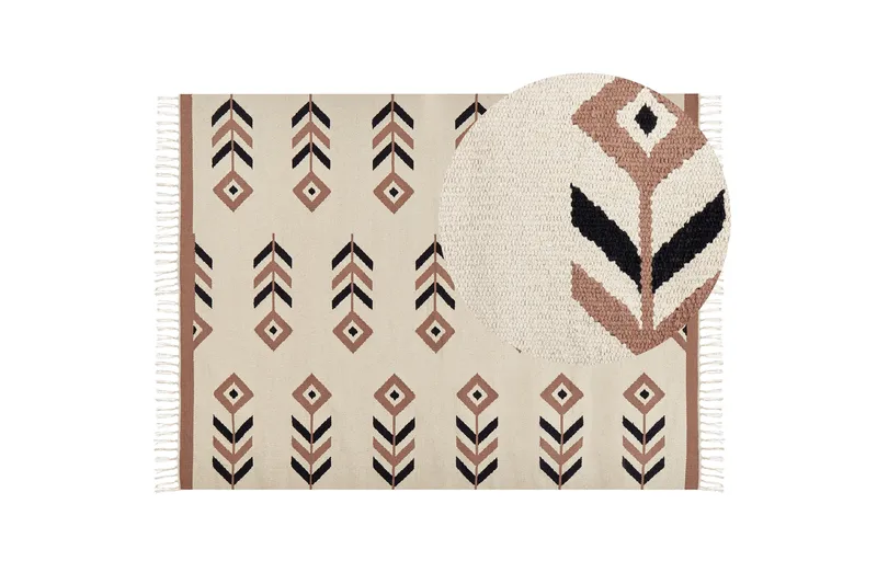 Niavan Kelimteppe 160x230 cm - Beige - Tekstiler & tepper - Teppe & matte - Orientalske tepper - Kelimtepper