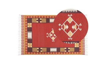Parakar Kelimteppe 140x200 cm - Rød - Tekstiler & tepper - Teppe & matte - Orientalske tepper - Kelimtepper
