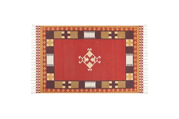 Parakar Kelimteppe 140x200 cm - Rød - Tekstiler & tepper - Teppe & matte - Orientalske tepper - Kelimtepper