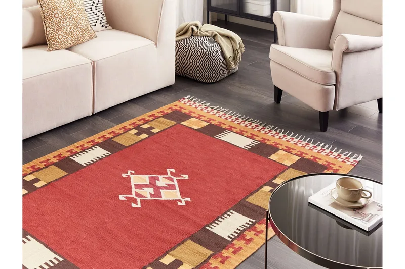 Parakar Kelimteppe 160x230 cm - Rød - Tekstiler & tepper - Teppe & matte - Orientalske tepper - Kelimtepper