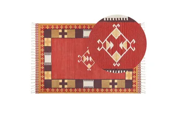 Parakar Kelimteppe 200x300 cm - Rød - Tekstiler & tepper - Teppe & matte - Orientalske tepper - Kelimtepper