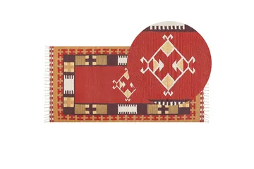 Parakar Kelimteppe 80x150 cm - Rød - Tekstiler & tepper - Teppe & matte - Orientalske tepper - Kelimtepper