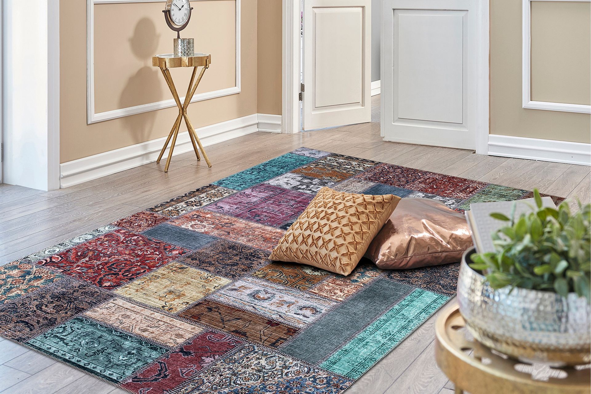 Patchham Patchworkmatte 240x330 cm - Flerfarget - Tekstiler & tepper - Teppe & matte - Orientalske tepper - Patchwork tepper