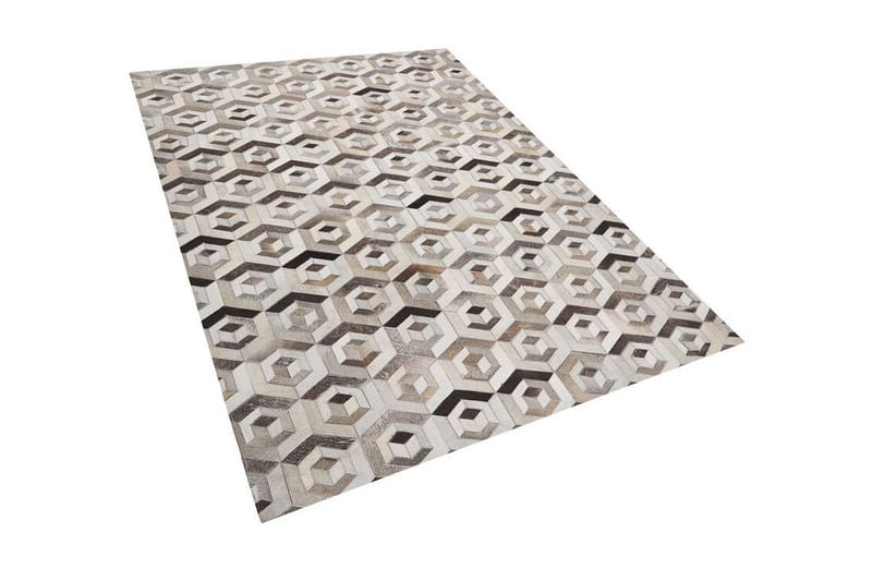 Tavak Matte 140x200 cm - Lær/Beige/Brun - Tekstiler & tepper - Teppe & matte - Orientalske tepper - Patchwork tepper