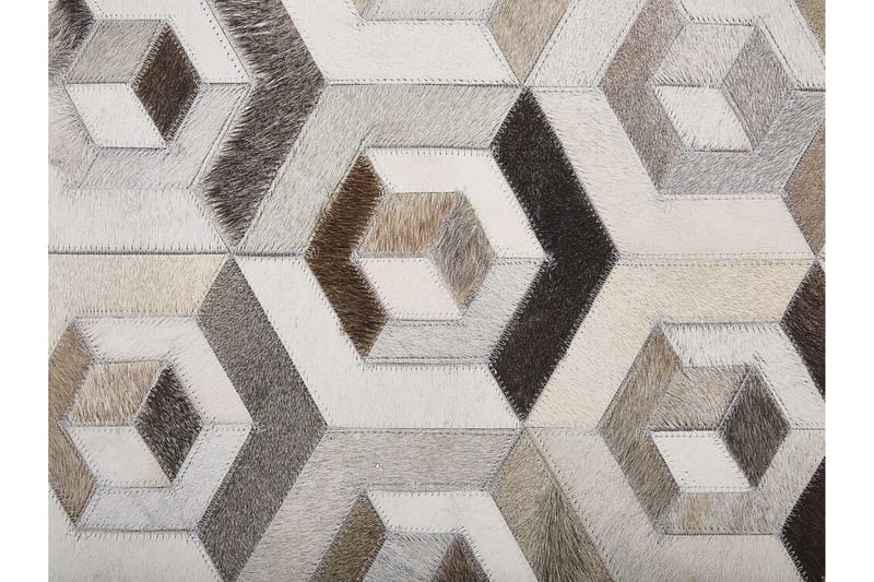 Tavak Matte 140x200 cm - Lær/Beige/Brun - Tekstiler & tepper - Teppe & matte - Orientalske tepper - Patchwork tepper