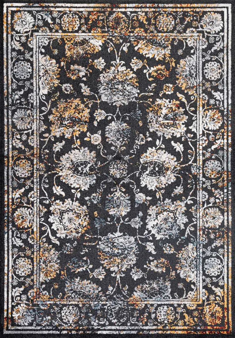 Teppe Yelvi 120x180 cm, Svart/Beige