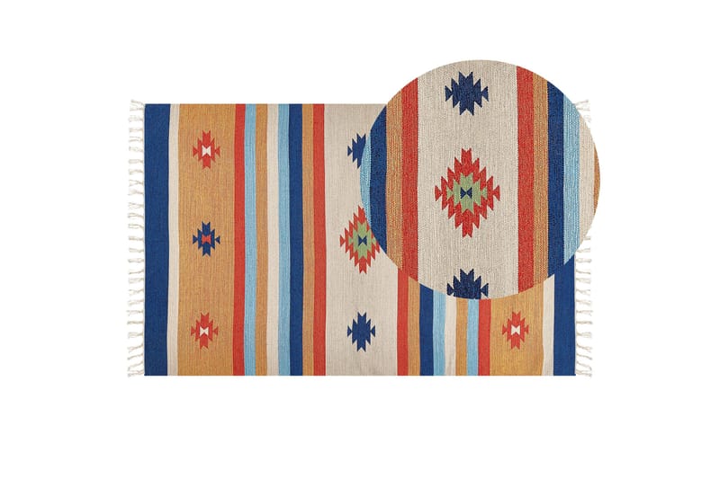 Taronik Kelimteppe 140x200 cm - Rød - Tekstiler & tepper - Teppe & matte - Orientalske tepper - Kelimtepper