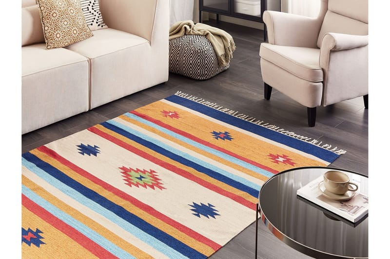 Taronik Kelimteppe 140x200 cm - Rød - Tekstiler & tepper - Teppe & matte - Orientalske tepper - Kelimtepper