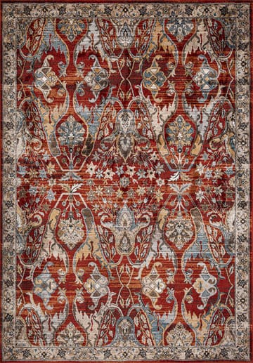 Teppe Yelvi 100x150 cm - Rød/Beige - Tekstiler & tepper - Teppe & matte - Orientalske tepper - Persisk matte