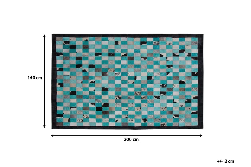 Daleisa Matte 140x200 cm Lær - Blå - Tekstiler & tepper - Teppe & matte - Skinn & pelstepper