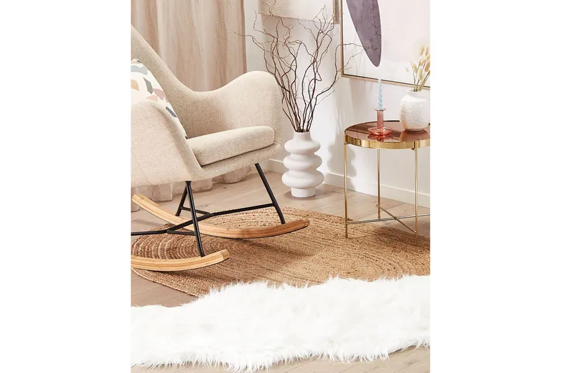 Mamungari Saueskinn 60x180 cm Kvadratisk - Hvit - Tekstiler & tepper - Teppe & matte - Skinn & pelstepper - Saueskinn