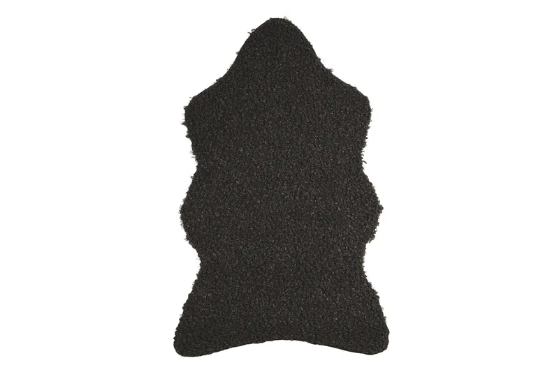 Mahto Fåreskinn 60x110 cm Rektangulært, Svart
