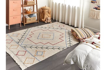 Skinnteppe Kuskan 160x230 cm - Beige - Tekstiler & tepper - Teppe & matte - Skinn & pelstepper