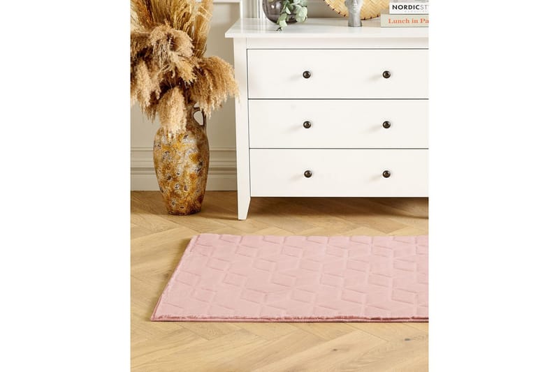Skinnteppe Thatta 80x150 cm - Rosa - Tekstiler & tepper - Teppe & matte - Moderne matte - Ryetepper