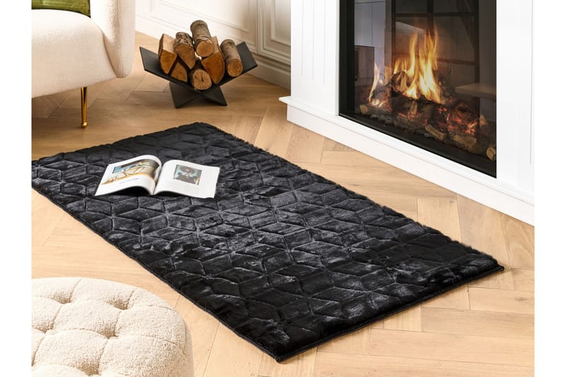 Skinnteppe Thatta 80x150 cm - Svart - Tekstiler & tepper - Teppe & matte - Skinn & pelstepper