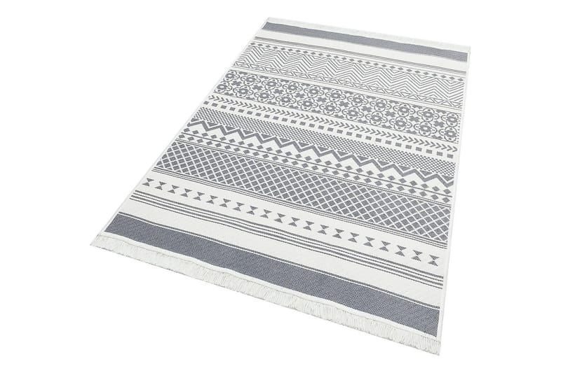 Eko Hali BomullsMatte 80x150 cm - Grå/Hvit - Tekstiler & tepper - Teppe & matte - Moderne matte - Bomullsmatter