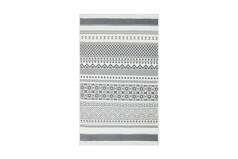 Eko Hali BomullsMatte 80x150 cm, Grå/Hvit