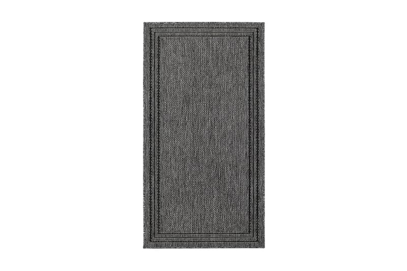 Madrid Frame Matte 80x240 cm Flatvevd - Antrasitt - Tekstiler & tepper - Teppe & matte - Flatvevde tepper