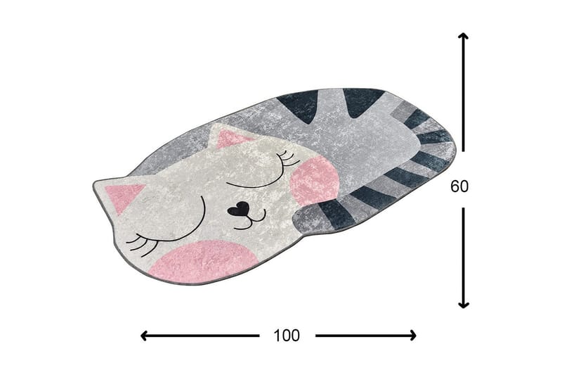 Matte Big Cat (60 x 100) - Flerfarget/Fløyel - Tekstiler & tepper - Teppe & matte - Små tepper