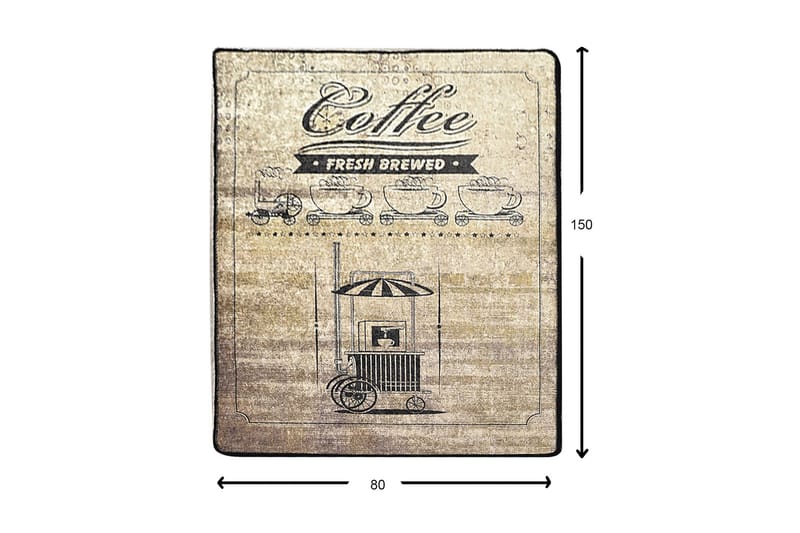 Matte Koffie 80x150 cm - Flerfarget/Fløyel - Teppe & matte - Små tepper
