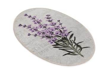 Matte Lavender Oval DJT - Flerfarget/Fløyel - Tekstiler & tepper - Teppe & matte - Små tepper