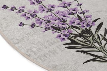 Matte Lavender Oval DJT - Flerfarget/Fløyel - Tekstiler & tepper - Teppe & matte - Små tepper