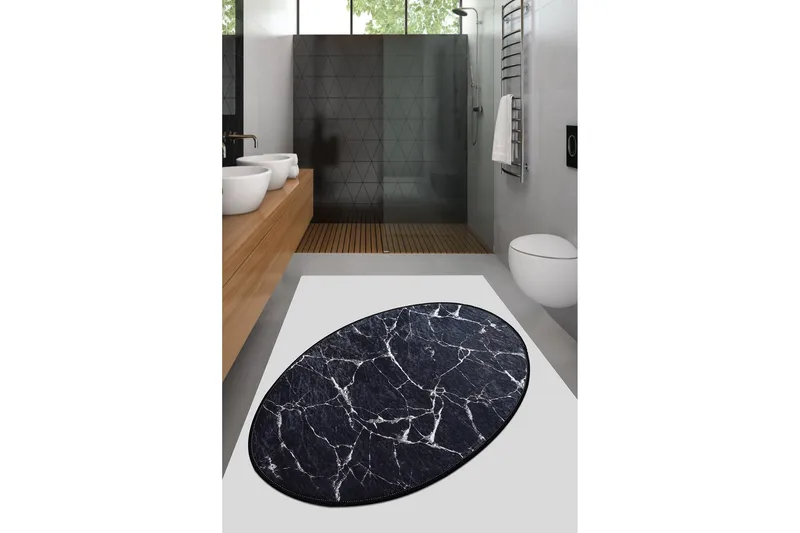 Matte Marmor Oval DJT - Flerfarget/Fløyel - Tekstiler & tepper - Teppe & matte - Små tepper