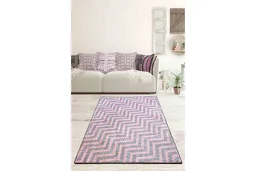 Matte Milas DJT (80 x 150) - Rosa/Grå/Fløyel - Tekstiler & tepper - Teppe & matte - Små tepper