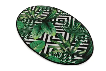 Matte Tropic Oval DJT - Flerfarget/Fløyel - Tekstiler & tepper - Teppe & matte - Små tepper
