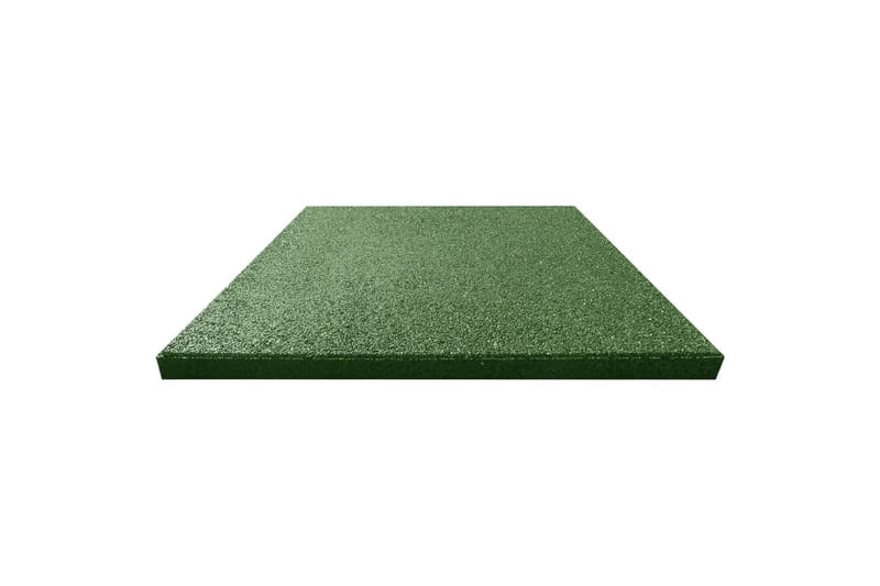 Fallunderlag 6 stk gummi 50x50x3 cm grønn - Kunstgress balkong - Nålefiltmatter & kunstgressmatter