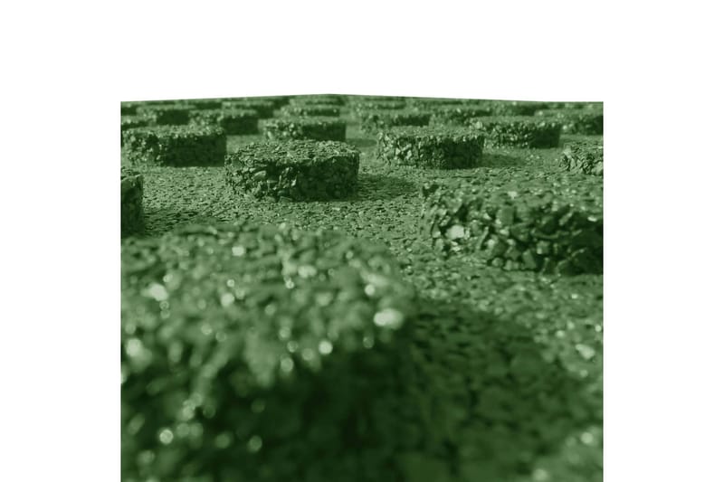 Fallunderlag 6 stk gummi 50x50x3 cm grønn - Kunstgress balkong - Nålefiltmatter & kunstgressmatter