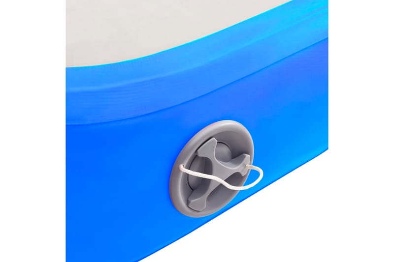 Oppblåsbar gymnastikkmatte med pumpe 60x100x15 cm PVC blå - Blå - Treningsmatte