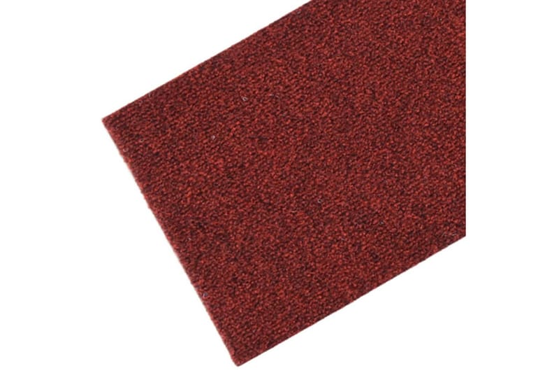 Selvklebende trappematter 15 stk 76x20 cm rød - Rød - Trappetrinnstepper