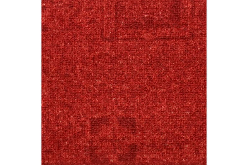 Selvklebende trappematter 15 stk rød 65x21x4 cm - Rød - Trappetrinnstepper